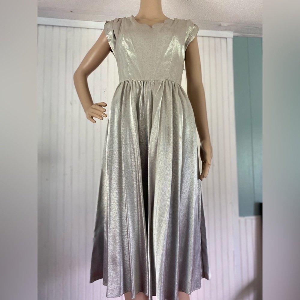 Liquid Silver Hand-Sewn Dress